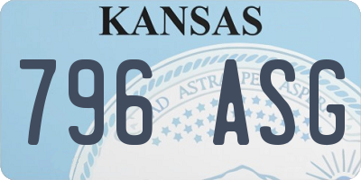 KS license plate 796ASG