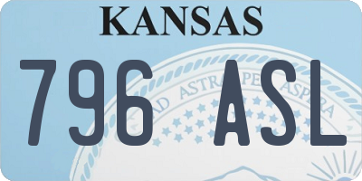 KS license plate 796ASL