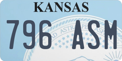 KS license plate 796ASM