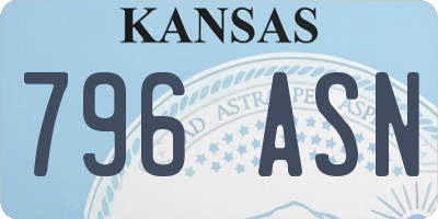 KS license plate 796ASN