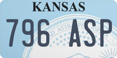 KS license plate 796ASP