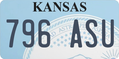 KS license plate 796ASU
