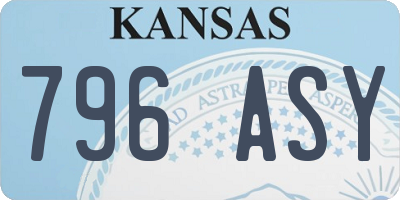 KS license plate 796ASY