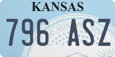 KS license plate 796ASZ