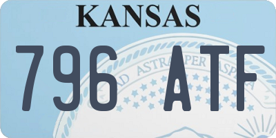 KS license plate 796ATF