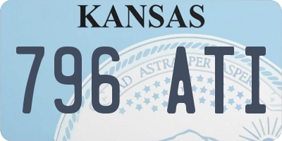 KS license plate 796ATI