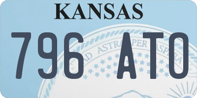 KS license plate 796ATO