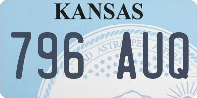 KS license plate 796AUQ