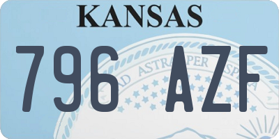 KS license plate 796AZF