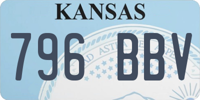 KS license plate 796BBV