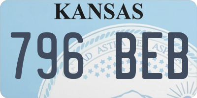 KS license plate 796BEB