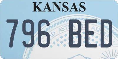 KS license plate 796BED