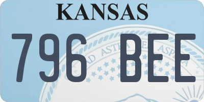 KS license plate 796BEE