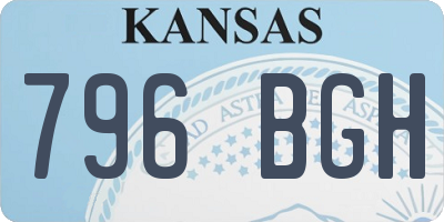 KS license plate 796BGH