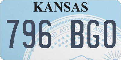 KS license plate 796BGO