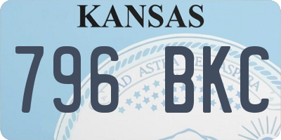 KS license plate 796BKC
