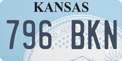 KS license plate 796BKN