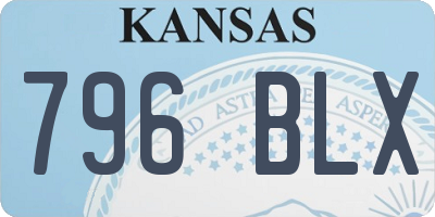 KS license plate 796BLX