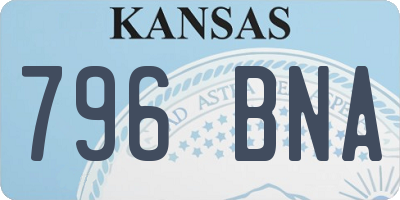 KS license plate 796BNA