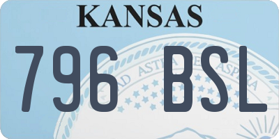 KS license plate 796BSL
