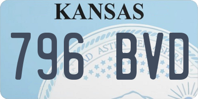KS license plate 796BVD