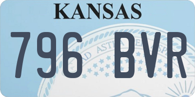 KS license plate 796BVR