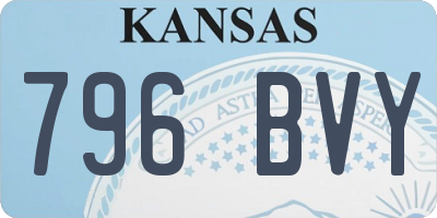 KS license plate 796BVY