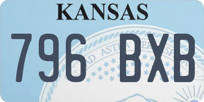 KS license plate 796BXB