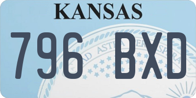 KS license plate 796BXD