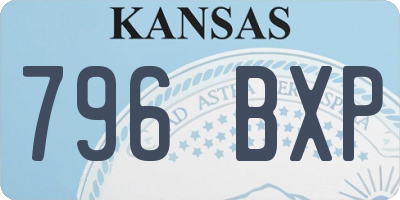 KS license plate 796BXP