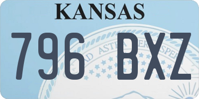KS license plate 796BXZ