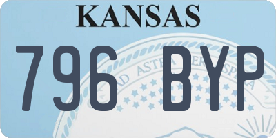 KS license plate 796BYP