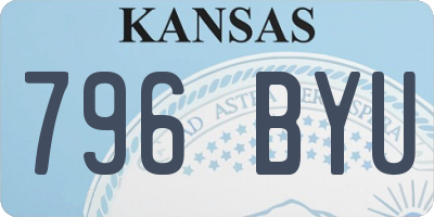 KS license plate 796BYU