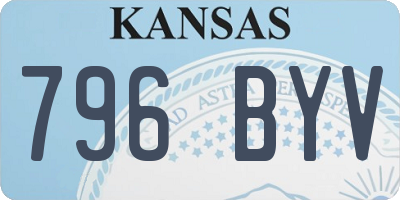 KS license plate 796BYV