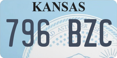 KS license plate 796BZC