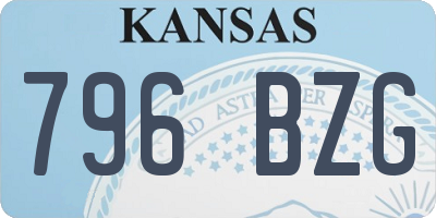 KS license plate 796BZG