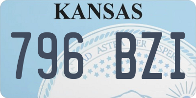 KS license plate 796BZI