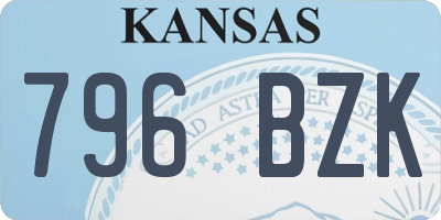 KS license plate 796BZK