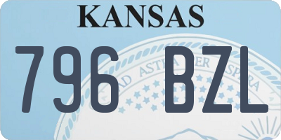 KS license plate 796BZL