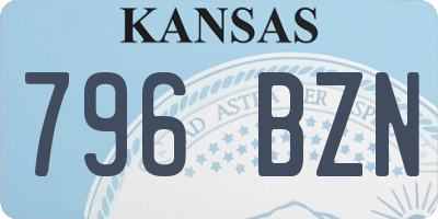 KS license plate 796BZN