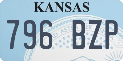 KS license plate 796BZP