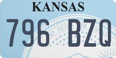 KS license plate 796BZQ