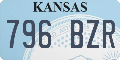 KS license plate 796BZR