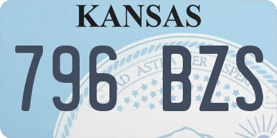 KS license plate 796BZS
