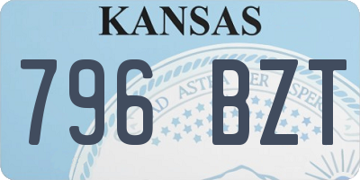 KS license plate 796BZT