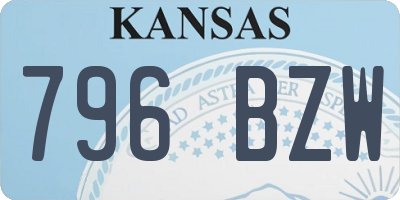 KS license plate 796BZW