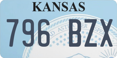 KS license plate 796BZX