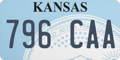 KS license plate 796CAA
