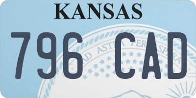KS license plate 796CAD