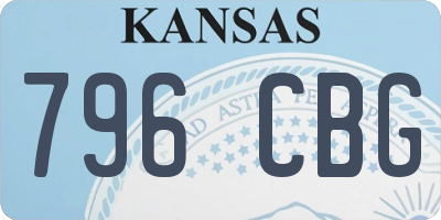 KS license plate 796CBG
